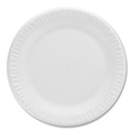 Plates | Dart 9PWCR 9 in. Diameter Concorde Non-Laminated Foam Plates - White (125/Pack) image number 0