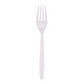 Disposable Forks | Boardwalk BWKFORKHWPPWH Heavyweight Polypropylene Fork Cutlery - White (1000/Carton) image number 5