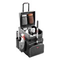 Perforated Roll & Hand Towels | Rubbermaid Commercial 1902465 Executive 14.25 in. x 16.5 in. x 25 in. 16-Compartment Quick Cart - Dark Gray image number 2