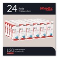 Perforated Roll & Hand Towels | WypAll 05843 70/Roll 11 in. x 10.4 in. L30 General Purpose Wipers - White (24 Rolls/Carton) image number 2
