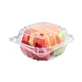 Food Containers & Lids | Dart C53PST1 ClearSeal 5.4 in. x 5.3 in. x 2.6 in. 13.8 oz. Hinged-Lid Plastic Sandwich Containers - Clear (500/Carton) image number 4