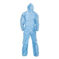 Cleaning Cloths & Wipes | KleenGuard 45324 A65 Zipper Front Flame-Resistant Hooded Coveralls with Elastic Wrist and Ankles - X-Large/Blue (25/Carton) image number 2