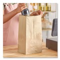 Grocery Bags | Ross & Wallace Paper Products 130302500PK/BL 4.13 in. x 2.63 in. x 7.88 in. #2 Size Extra-Heavy-Duty Grocery Paper Bags - Kraft (500/Bundle) image number 3