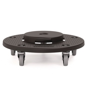 PRODUCTS | Suncast Commercial TCUDOLLY2A 20.75 in. x 6.5 in. 350 lbs. Capacity Utility Trash Can Dolly - Black (2/Pack)