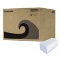 Perforated Roll & Hand Towels | Boardwalk BWK52GREEN 9.13 in. x 10.25 in. 1-Ply Green Single-Fold Towels - Natural White (16 Packs/Carton) image number 0