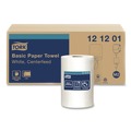 Perforated Roll & Hand Towels | Tork 121201 2 Ply 9 in. x 11.8 in. Advanced Centerfeed Hand Towel - White (6/Carton) image number 0