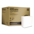 Dispenser Napkins | Boardwalk BWK6000INTW 6.3 in. x 8.5 in. 1-Ply Interfold Napkins - White (12/Carton) image number 0