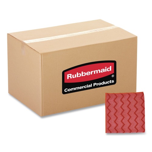 Cleaning Cloths & Wipes | Rubbermaid Commercial FGQ62000RD00 HYGEN Microfiber 16 in. x 16 in. Cleaning Cloths - Red (12/Carton) image number 0