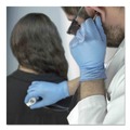 Janitorial Disposable & Single Use Gloves | Ammex APFN44100 9.5 in. Long 3 mil Powder-Free Nitrile Exam Gloves - Medium/Light Blue (1000/Carton) image number 2