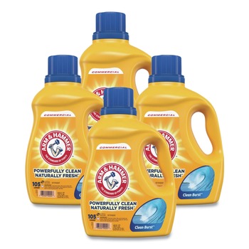  | Arm & Hammer 3320050024 105 oz. Bottle Dual HE Clean-Burst Liquid Laundry Detergent (4/Carton)