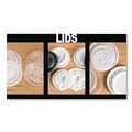 Cup Lids | WinCup 221935 Slotted Plastic Lids for 12 oz to 24 oz Cold Cups and Bowls - Translucent (1000/Carton) image number 2