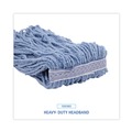Mop Heads | Boardwalk BWK2020B #20 Cut-End Cotton/Synthetic Fiber Standard Mop Head - Blue (12/Carton) image number 6