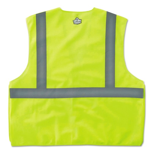 Clothing Protection | Ergodyne 21079 GloWear 8215BA Type R Class 2 Econo Breakaway Mesh Safety Vest - 4X-Large to 5X-Large Lime image number 0