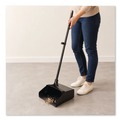 Dust Pans | Boardwalk 528101 34 in. Plastic/Aluminum Handle 11-3/4 in. Wide Lobby Dust Pan - Black/Silver image number 4