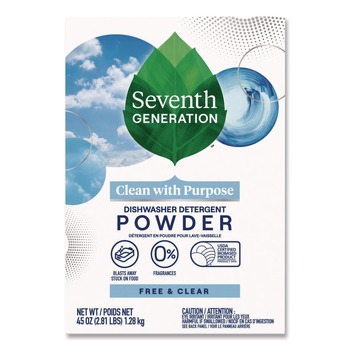 Seventh Generation 22150 45 oz. Box Automatic Dishwasher Powder - Free and Clear
