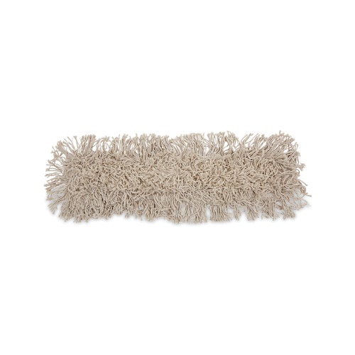 Mop Heads | Boardwalk BWK1024 24 in. x 3 in. Cotton Dust Mop Head - White image number 0