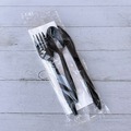Cutlery Kits | Boardwalk BWK4KITBLPP 4-Piece Mediumweight Cutlery Kit - Black (250/Carton) image number 4