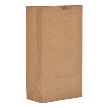 GROCERY BAGS | Ross & Wallace Paper Products 130310500PK/BL 7 in. x 4.38 in. x 13.75 in. #10 Size Extra-Heavy-Duty Grocery Paper Bags - Kraft (500/Bundle)