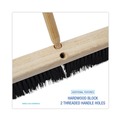 Brooms | Boardwalk BWK20618 3 in. Medium Weight Polypropylene Bristles 18 in. Brush Floor Brush Head - Black image number 2