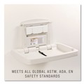Baby Changing Stations | Rubbermaid Commercial FG781888LPLAT 33.5 in. x 21.5 in. Sturdy Station 2 Baby Changing Table - Platinum image number 6