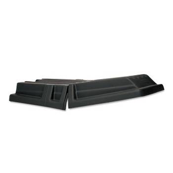 Rubbermaid Commercial FG131700BLA Hinged Dome 34.14 in. x 69.66 in. x 8.4 in. Tilt Truck Lid - Black