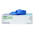 Food Service Disposable & Single Use Gloves | Boardwalk 395LBXA 5 mil Disposable General-Purpose Powder-Free Nitrile Gloves - Large, Blue (100/Box) image number 2