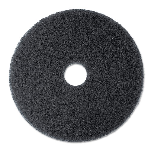 Floor Pads-Stripping | 3M 7300-19 19 in. Diameter Low-Speed High Productivity Floor Pads 7300 - Black (5/Carton) image number 0