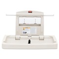 Baby Changing Stations | Rubbermaid Commercial FG781888LPLAT 33.5 in. x 21.5 in. Sturdy Station 2 Baby Changing Table - Platinum image number 1