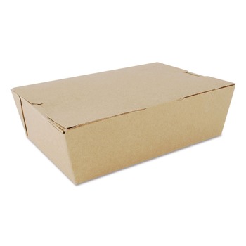 SCT SCH 0733 ChampPak 7.75 in. x 5.5 in. x 2.5 in. #3 Carryout Boxes - Kraft (200/Carton)