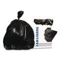 Low-Density Trash Bags | Heritage K1475QK 57 in. x 75 in. 2 mil. 96-Gallon Linear Low-Density Can Liners - Black (50/Carton) image number 0