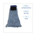 Mop Heads | Boardwalk BWK903BL Loop-End Cotton with Scrub Pad Mop Head - Large (12/Carton) image number 4