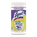 Cleaning Cloths & Wipes | LYSOL Brand 19200-81700 7 in. x 7.5 in. 1-Ply Dual Action Disinfecting Wipes - Citrus, White/Purple (6 Canisters/Carton) image number 1