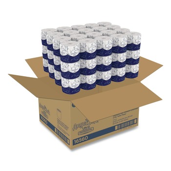 Georgia Pacific Professional 16560 2-Ply Angel Soft Ultra Septic Safe Premium Bathroom Tissue - White (400 Sheets/Roll, 60/Carton)