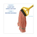 Mop Heads | Boardwalk BWK502OR 5 in. Super Loop Cotton/Synthetic Fiber Wet Mop Head - Medium, Orange (12/Carton) image number 5