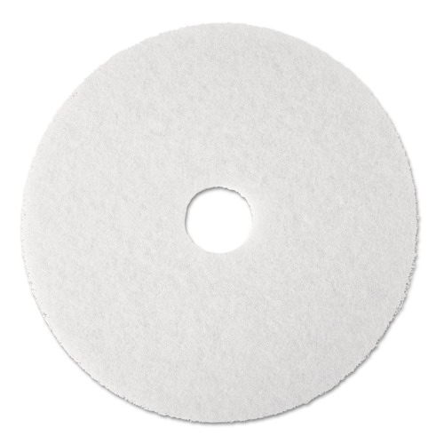 Floor Pads-Cleaning, Buffing & Polishing | 3M 4100-17 17 in. Low-Speed Super Polishing Floor Pads - White (5/Carton) image number 0