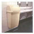 Indoor Waste Receptacles | Rubbermaid Commercial FG782200BEIG Slim Jim 15-Gallon Wall-Mounted Container - Beige image number 4