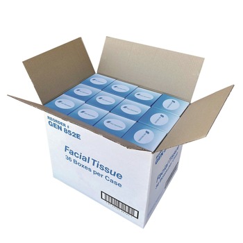 GEN GEN852E 2-Ply Facial Tissue Cube Box - White (36 Boxes/Carton)