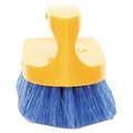 Brushes | Rubbermaid Commercial FG648200COBLT 6 in. Iron-Shaped Scrub Brush - Yellow/Blue image number 1