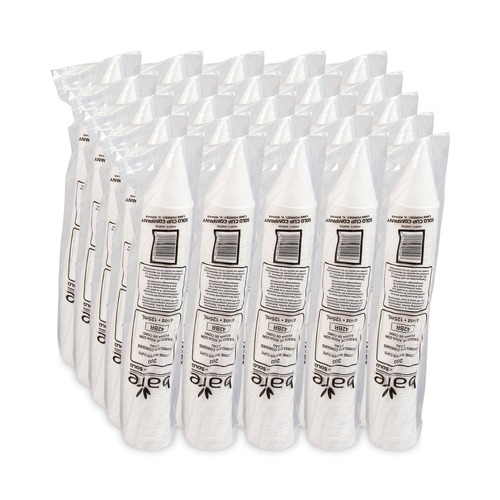 Cups | SOLO 42BR-2050 4-1/4 oz. Bare Treated Paper Cone Water Cups - White (5000/Carton) image number 0