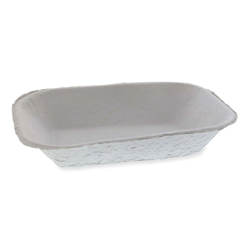 Food Trays & Liners | Pactiv Corp. M633524Y EarthChoice Pulpex 9.13 x 6.88 x 1.75 Steep Wall Paper Food Tray - Natural (460/Carton) image number 0