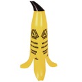 Traffic Safety | Impact B1001 11 x 11.15 x 23.25 Banana Wet Floor Cones - Yellow/Brown/Black image number 1