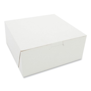 SCT 1517 7 in. x 7 in. x 3 in. Paper Standard Bakery Boxes - White (250/Carton)