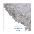 Mop Heads | Boardwalk BWK232R 32 oz. Rayon Fiber Premium Standard Head - White (12/Carton) image number 5