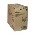 Food Containers & Lids | Pactiv Corp. 6713WPTE 72 oz 12.25 in. x 7.5 in. x 3.13 in. Aluminum Carry-Out Container with OPS Tamper-Evident Dome Lid - Silver (125/Carton) image number 1