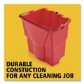 Buckets & Wringers | Rubbermaid Commercial 2064907 WaveBrake 2.0 18 Quart Plastic Dirty Water Bucket - Red image number 8