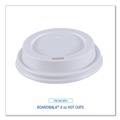 Cup Lids | Boardwalk BWKHOTWH8 Plastic Hot Cup Lids for 8 oz. Hot Cups - White (50/Sleeve, 20 Sleeves/Carton) image number 6