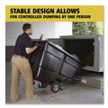 Carts & Trucks | Rubbermaid Commercial FG131400BLA Rotomolded Plastic Rectangular 850 lbs. Capacity Tilt Truck - Black image number 6