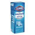 Toilet Brushes | Clorox CLO31620 ToiletWand Toilet Cleaning Scrubbing Pads Refills - Blue/White (6/Carton) image number 2