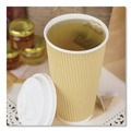 Cups | Karat C-KRC520 20 oz Ripple Hot Cups - Kraft/White (500/Carton) image number 3