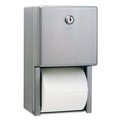 Toilet Tissue Dispensers | Bobrick B-2888 6-1/16 in. x 5-15/16 in. x 11 in. Stainless Steel 2-Roll Tissue Dispenser - Stainless Steel image number 0